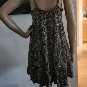 Spotted baby doll dress black and tan old navy size L